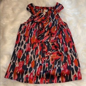 Adiva Sleeveless Ruffle Front Blouse Size Small